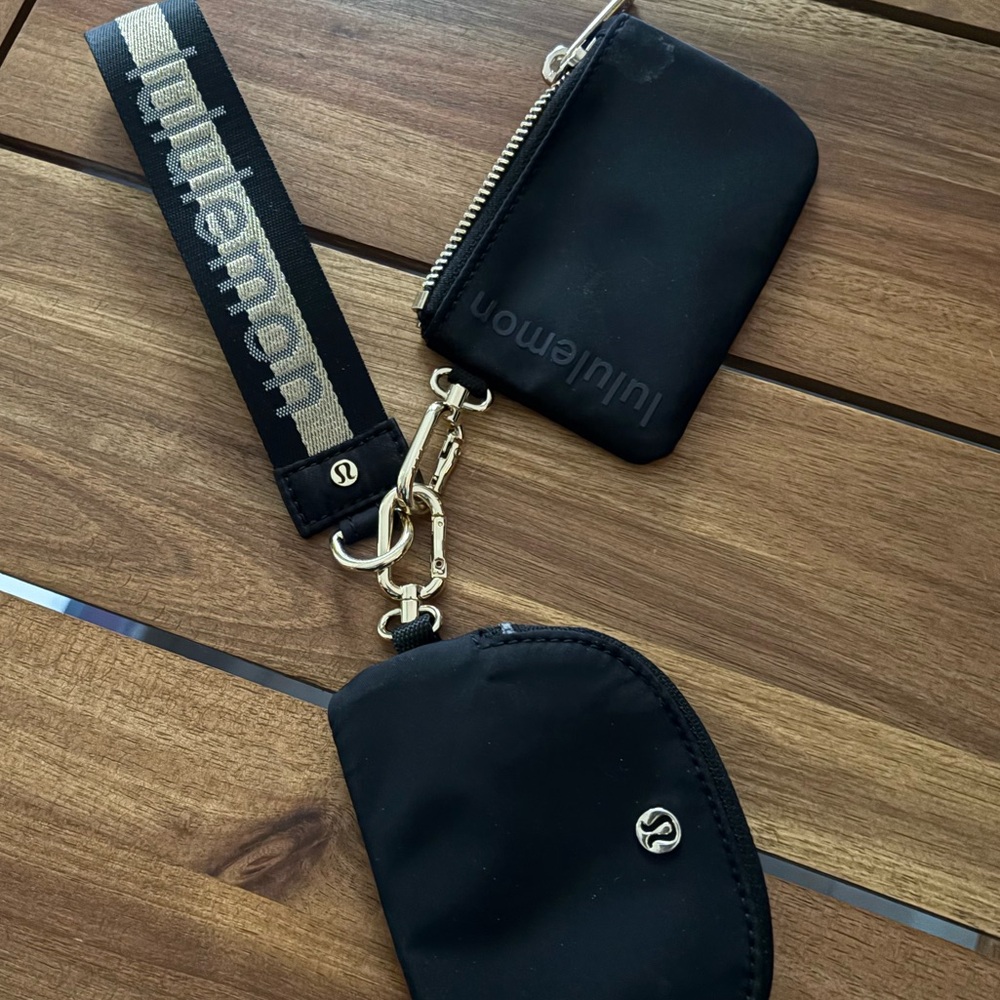 Lululemon Black Coin Pouch Set